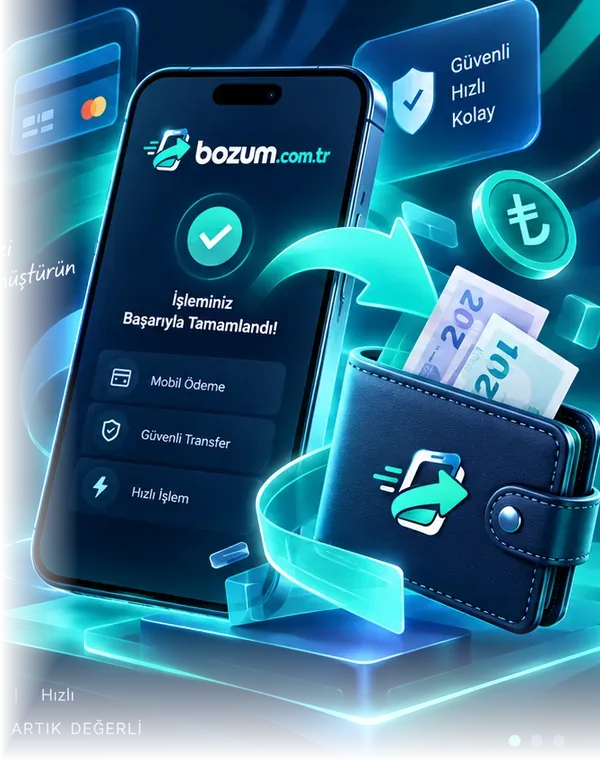 Bozum.com.tr mobil ödeme ve dijital bakiye işlemleri temsili illüstrasyonu